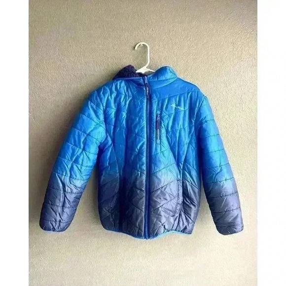 Eddie Bauer Other - Eddie Bauer Boys Deer Harbor Reversible Hooded Jacket Blue/Navy, Size L …